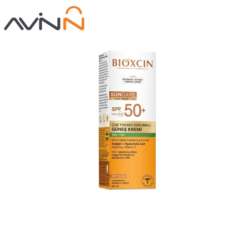 کرم ضد آفتاب رنگی بیوکسین +SPF50 مناسب پوست چرب 50 میل