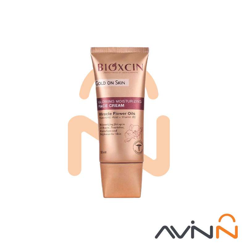 کرم مرطوب کننده و درخشان کننده صورت بیوکسین مدل Gold On Skin حجم 50 میل