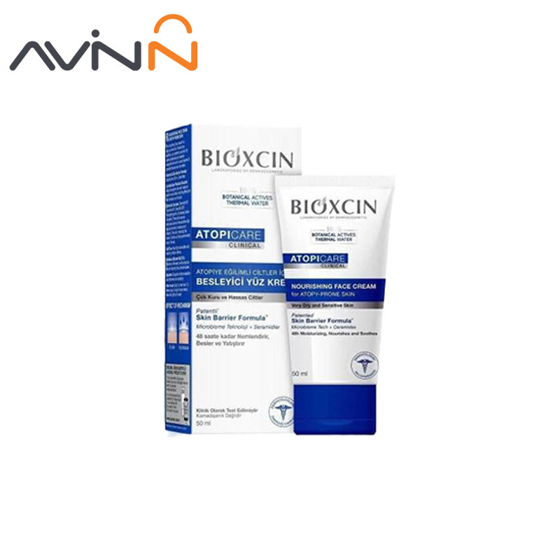 کرم مغذی و مرطوب‌کننده صورت بیوکسین مدل آتوپیک ATOPICARE CLINICAL حجم 50 میل